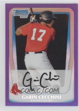 2011 Bowman - Chrome Prospects - Purple Refractor #BCP107 - Garin Cecchini /700