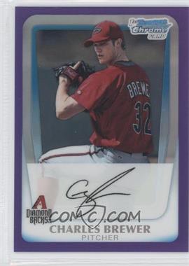 2011 Bowman - Chrome Prospects - Purple Refractor #BCP12 - Charles Brewer /700