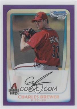 2011 Bowman - Chrome Prospects - Purple Refractor #BCP12 - Charles Brewer /700