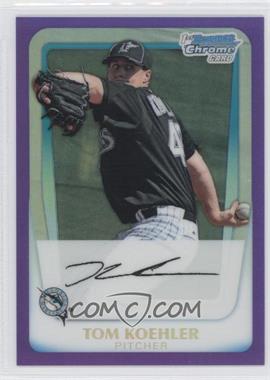 2011 Bowman - Chrome Prospects - Purple Refractor #BCP24 - Tom Koehler /700