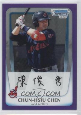 2011 Bowman - Chrome Prospects - Purple Refractor #BCP26 - Chun-Hsiu Chen /700