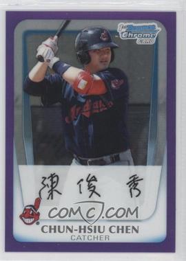 2011 Bowman - Chrome Prospects - Purple Refractor #BCP26 - Chun-Hsiu Chen /700