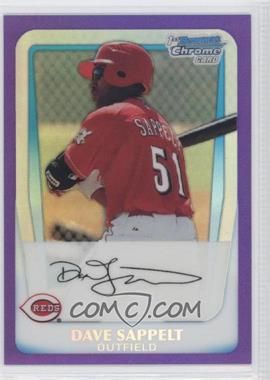 2011 Bowman - Chrome Prospects - Purple Refractor #BCP37 - Dave Sappelt /700