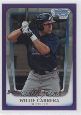 2011 Bowman - Chrome Prospects - Purple Refractor #BCP62 - Willie Cabrera /700