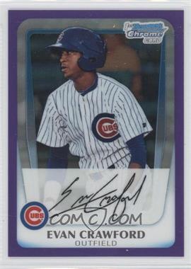 2011 Bowman - Chrome Prospects - Purple Refractor #BCP71 - Evan Crawford /700