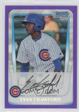 2011 Bowman - Chrome Prospects - Purple Refractor #BCP71 - Evan Crawford /700