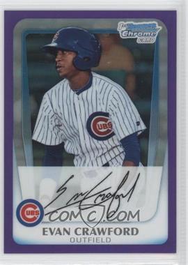 2011 Bowman - Chrome Prospects - Purple Refractor #BCP71 - Evan Crawford /700