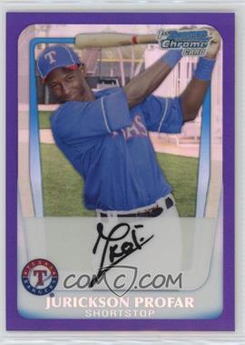 2011 Bowman - Chrome Prospects - Purple Refractor #BCP82 - Jurickson Profar /700