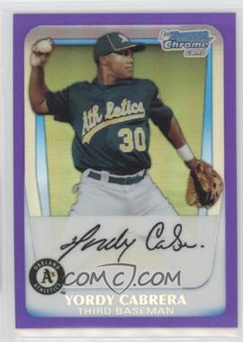 2011 Bowman - Chrome Prospects - Purple Refractor #BCP97 - Yordy Cabrera /700