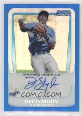 2011 Bowman - Chrome Prospects Autograph - Blue Refractor #BCP80 - Dee Gordon /150 [EX to NM]