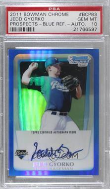 2011 Bowman - Chrome Prospects Autograph - Blue Refractor #BCP83 - Jedd Gyorko /150 [PSA 10 GEM MT]