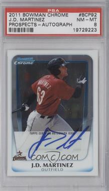 2011 Bowman - Chrome Prospects Autograph #BCP92 - J.D. Martinez [PSA 8 NM‑MT]