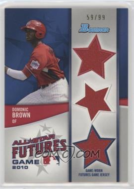 2011 Bowman - Future's Game Triple Relics #FGTR-DB - Domonic Brown /99