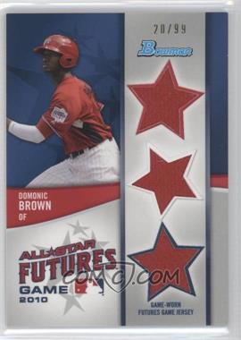 2011 Bowman - Future's Game Triple Relics #FGTR-DB - Domonic Brown /99