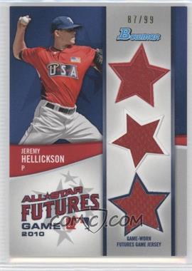 2011 Bowman - Future's Game Triple Relics #FGTR-JH - Jeremy Hellickson /99