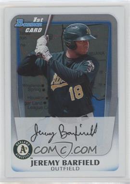 2011 Bowman - Prospects - International #BP3 - Jeremy Barfield