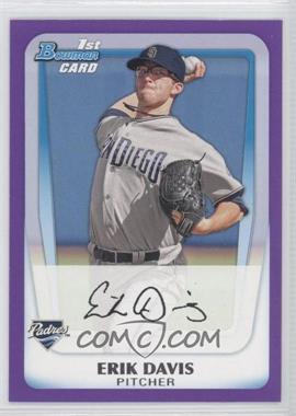 2011 Bowman - Prospects - Retail Purple #BP10 - Erik Davis