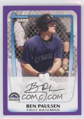 2011 Bowman - Prospects - Retail Purple #BP34 - Ben Paulsen