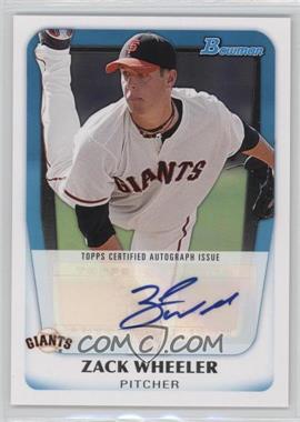 2011 Bowman - Prospects Autograph #BPA-ZW - Zack Wheeler