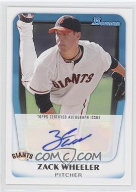 2011 Bowman - Prospects Autograph #BPA-ZW - Zack Wheeler