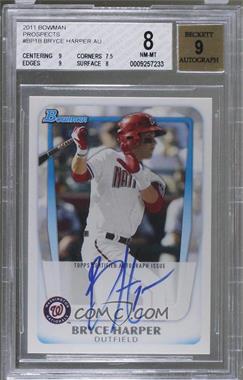 2011 Bowman - Prospects #BP1.2 - Bryce Harper (Autographed) [BGS 8 NM‑MT]