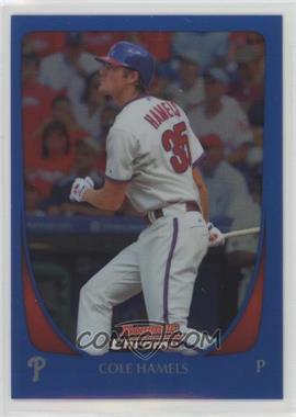 2011 Bowman Chrome - [Base] - Blue Refractor #153 - Cole Hamels /150