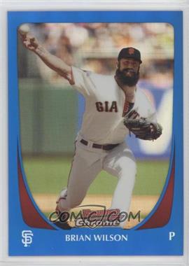 2011 Bowman Chrome - [Base] - Blue Refractor #28 - Brian Wilson /150