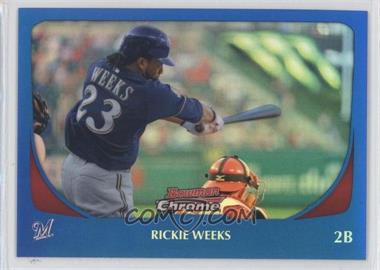 2011 Bowman Chrome - [Base] - Blue Refractor #90 - Rickie Weeks /150