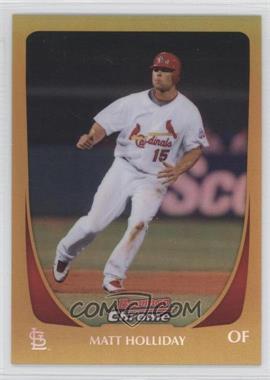 2011 Bowman Chrome - [Base] - Gold Refractor #108 - Matt Holliday /50