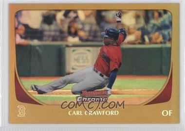 2011 Bowman Chrome - [Base] - Gold Refractor #115 - Carl Crawford /50