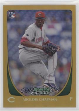 2011 Bowman Chrome - [Base] - Gold Refractor #177 - Aroldis Chapman /50