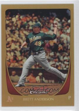 2011 Bowman Chrome - [Base] - Gold Refractor #40 - Brett Anderson /50