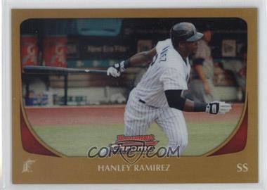 2011 Bowman Chrome - [Base] - Gold Refractor #8 - Hanley Ramirez /50