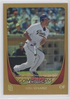 2011 Bowman Chrome - [Base] - Gold Refractor #91 - Will Venable /50