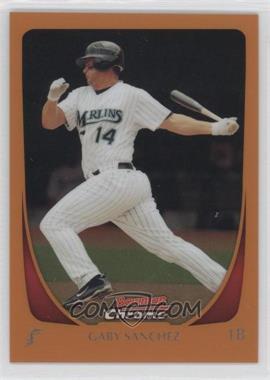 2011 Bowman Chrome - [Base] - Orange Refractor #164 - Gaby Sanchez /25