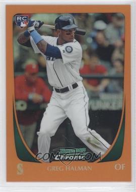 2011 Bowman Chrome - [Base] - Orange Refractor #178 - Greg Halman /25