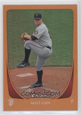 2011 Bowman Chrome - [Base] - Orange Refractor #39 - Matt Cain /25