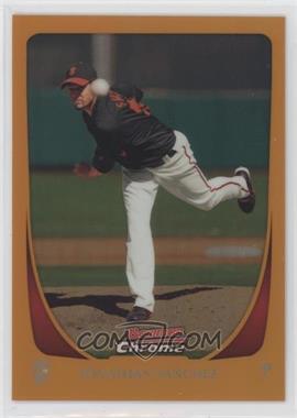 2011 Bowman Chrome - [Base] - Orange Refractor #43 - Jonathan Sanchez /25