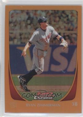 2011 Bowman Chrome - [Base] - Orange Refractor #50 - Ryan Zimmerman /25