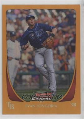 2011 Bowman Chrome - [Base] - Orange Refractor #95 - Evan Longoria /25