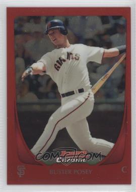 2011 Bowman Chrome - [Base] - Red Refractor #1 - Buster Posey /5