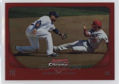 2011 Bowman Chrome - [Base] - Red Refractor #102 - Robinson Cano /5