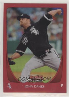 2011 Bowman Chrome - [Base] - Red Refractor #109 - John Danks /5 [EX to NM]