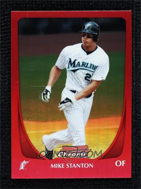 2011 Bowman Chrome - [Base] - Red Refractor #64 - Mike Stanton /5