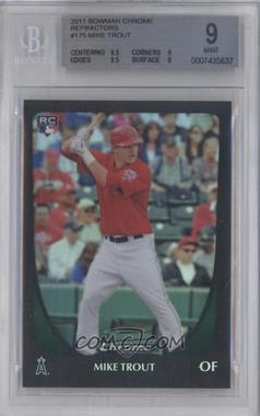 2011 Bowman Chrome - [Base] - Refractor #175 - Mike Trout [BGS 9 MINT]