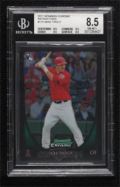 2011 Bowman Chrome - [Base] - Refractor #175 - Mike Trout [BGS 8.5 NM‑MT+]