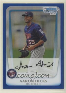 2011 Bowman Chrome - Prospects - Blue Refractor #BCP172 - Aaron Hicks /150