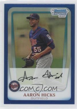 2011 Bowman Chrome - Prospects - Blue Refractor #BCP172 - Aaron Hicks /150