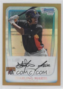 2011 Bowman Chrome - Prospects - Gold Refractor #BCP178 - Starling Marte /50