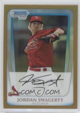 2011 Bowman Chrome - Prospects - Gold Refractor #BCP183 - Jordan Swagerty /50